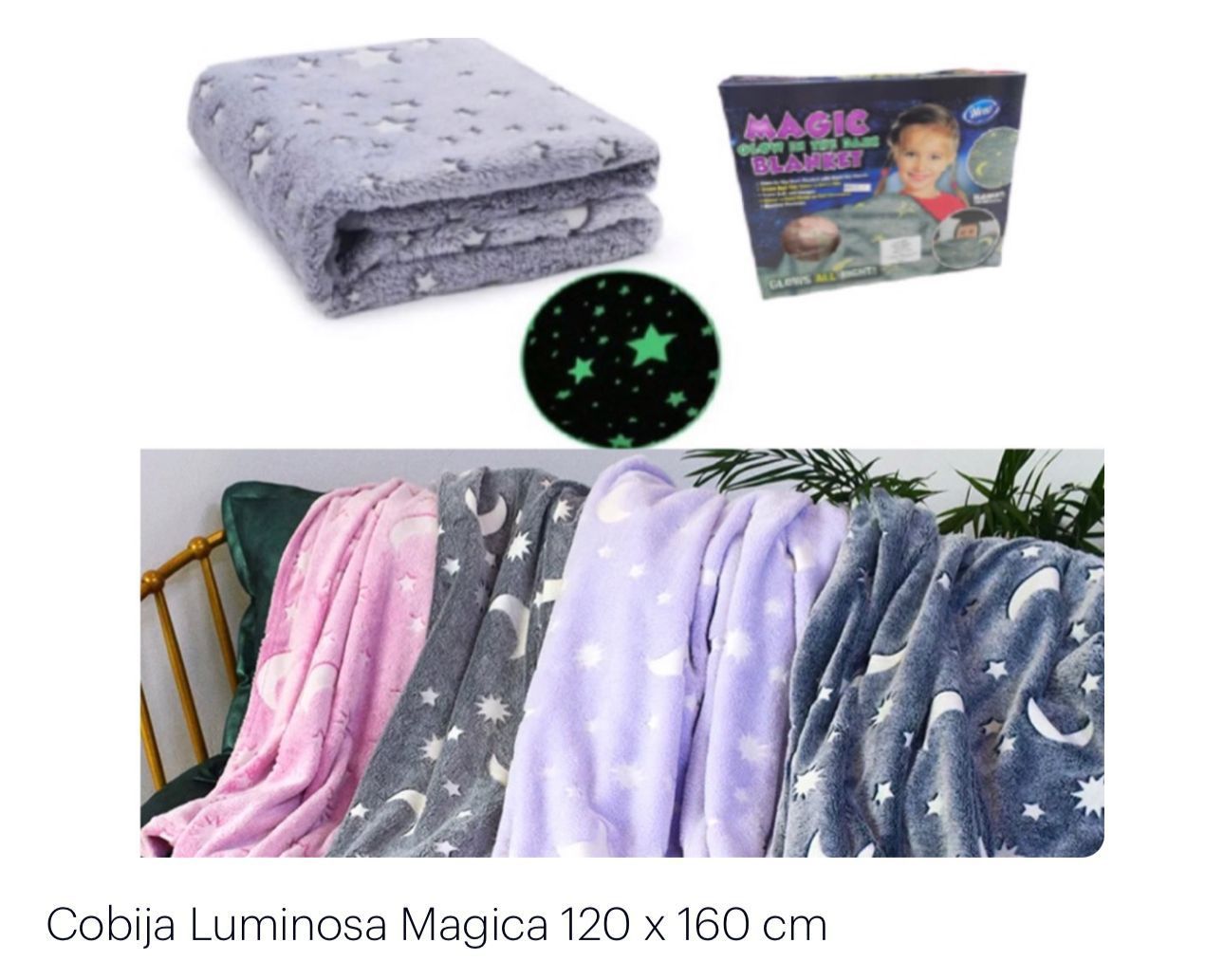 Cobija Luminosa Mágica 120x160cm